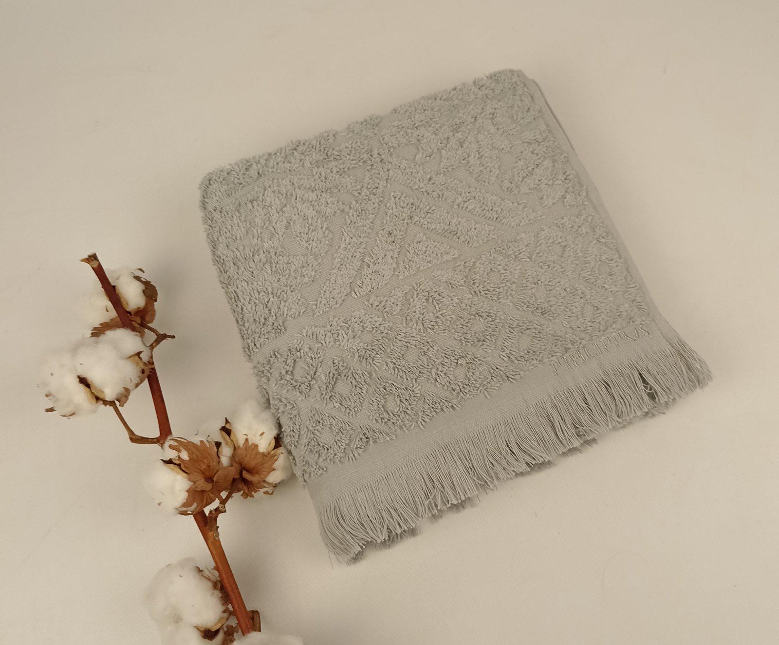 Полотенце Philippus Delux Cotton Puket 50х90 см Серый (Е949)