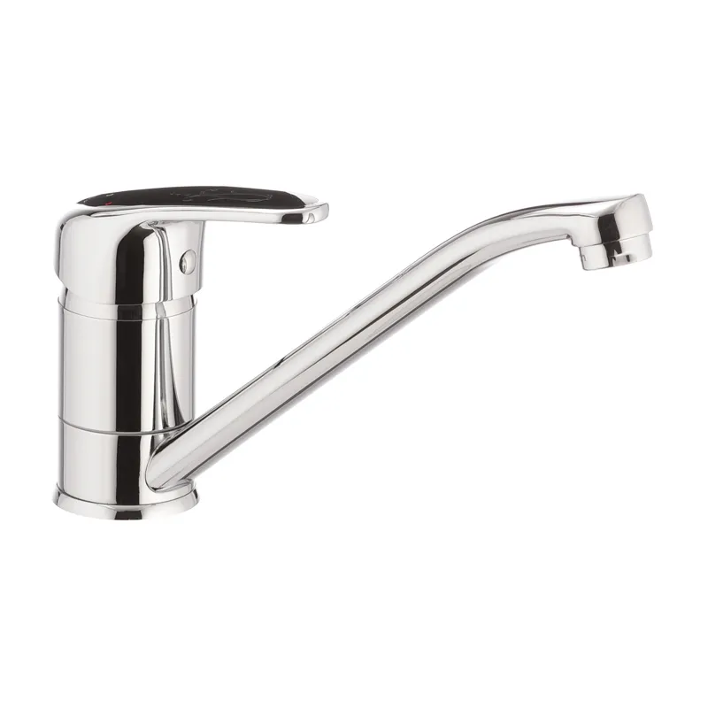 Змішувач для кухні Cron Magic 004 з чорною ручкою (CR0105)