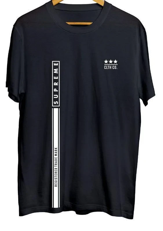 Футболка мужская с принтом Pin-000-650 повседневная XL Черный (2664093693)