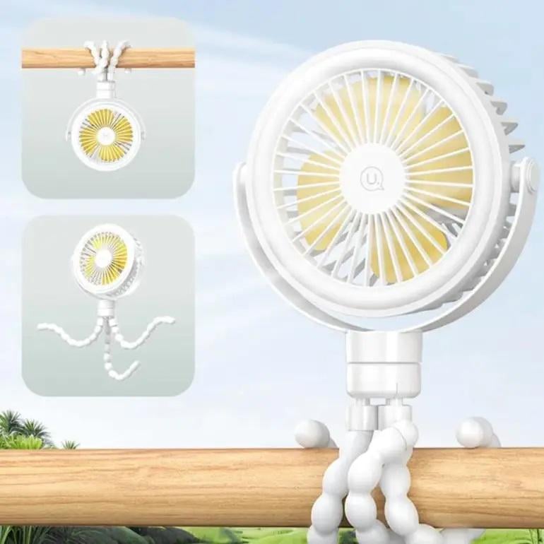 Вентилятор портативний USAMS ZB289 із гнучким штативом 2000 mAh White (605240) - фото 5 Вентилятор портативний USAMS ZB289 із гнучким штативом 2000 mAh White (605240) - фото 5