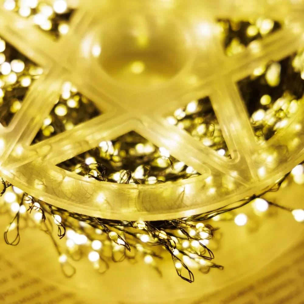 Гірлянда світлодіодна мішура Роса з пультом 1500 LED від USB та мережі 220V 8 режимів 50 м Теплий білий - фото 8