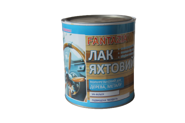 Лак яхтенный Fantazia алкидно-уретановый 2,5 л Бесцветный глянец