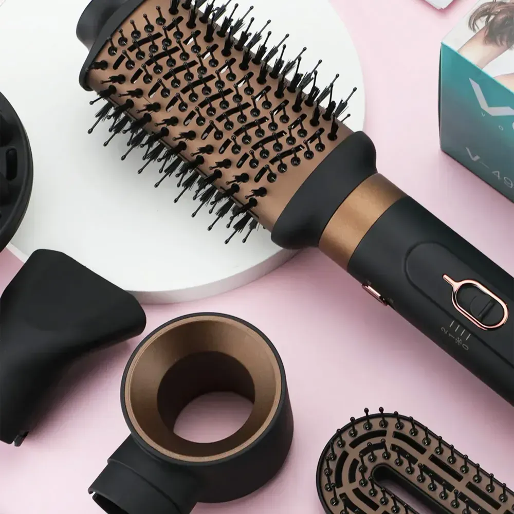 Фен щітка для укладання та завивки волосся + 6 насадок, 1000Вт, VGR V-491 (L) - фото 5 Фен щітка для укладання та завивки волосся + 6 насадок, 1000Вт, VGR V-491 (L) - фото 5