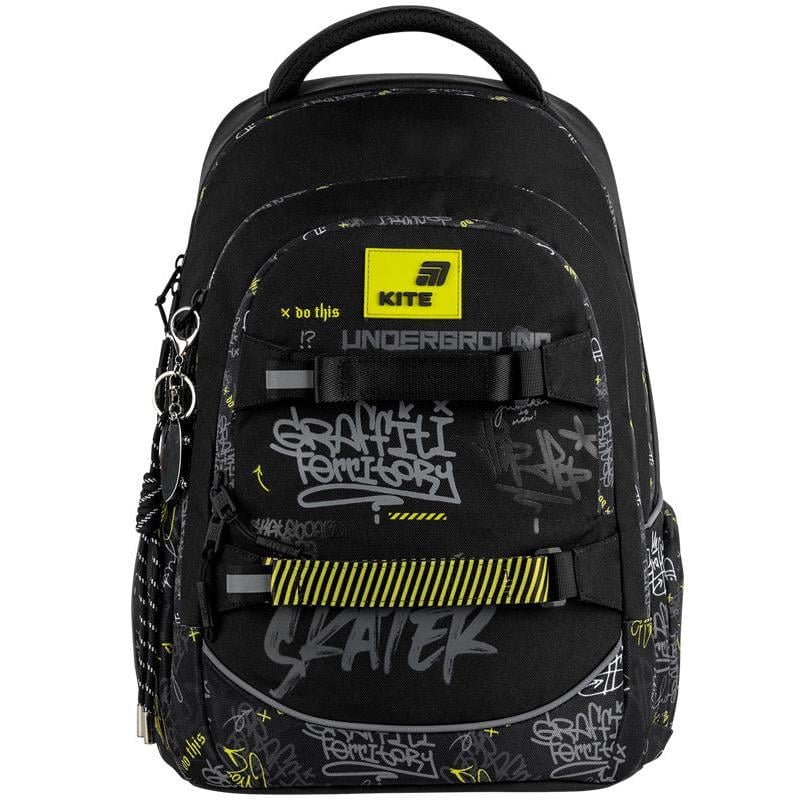 Рюкзак KITE Education teens Graffiti 42x29x20 см 17 л Черный (K26-727M-4)