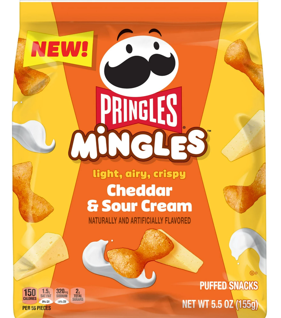Снеки Pringles Mingles Cheddar and Sour Cream Puffed Snacks 155 г (2413075872)