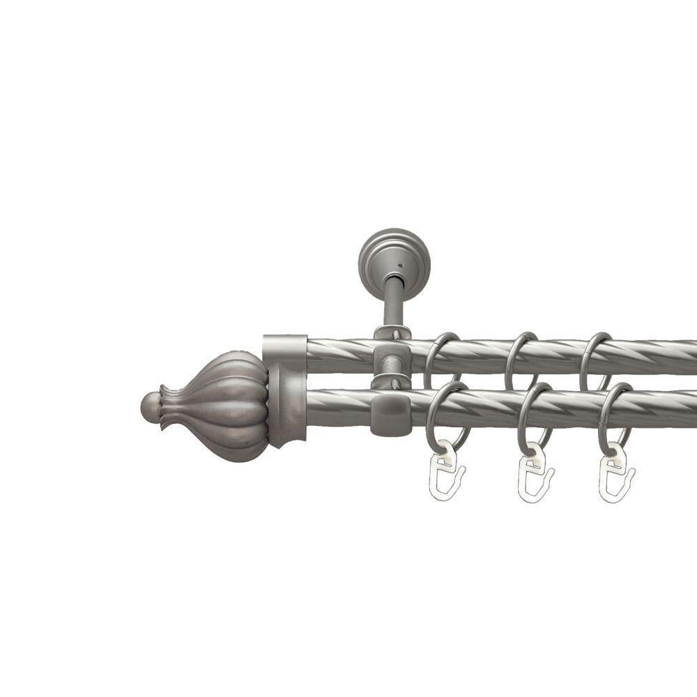 Карниз Orvit Таджа двухрядный скрученный 16/16 мм 200 см Сатин (00-00022906)