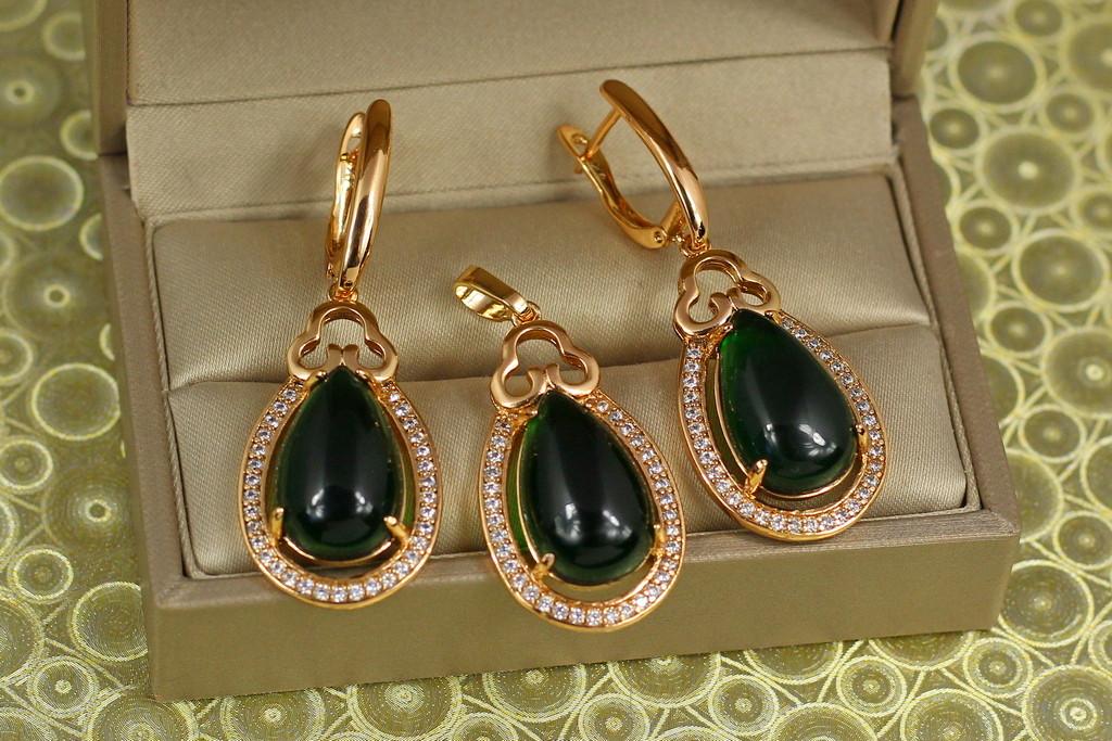 Набор Xuping Jewelry Чистая слеза 4,5 см Золотистый (2176060866)