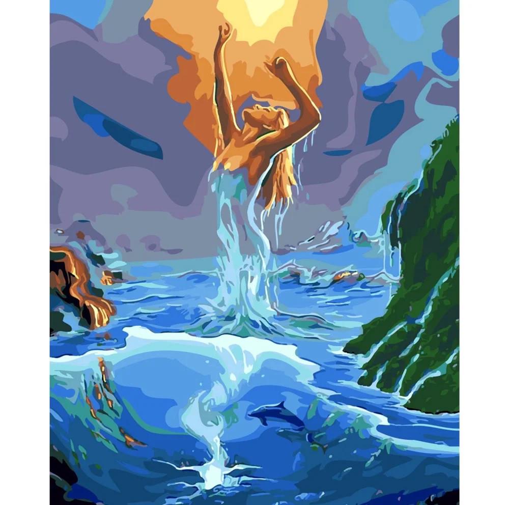 Картина по номерам Strateg Богиня воды 40x50 см (SY6262)
