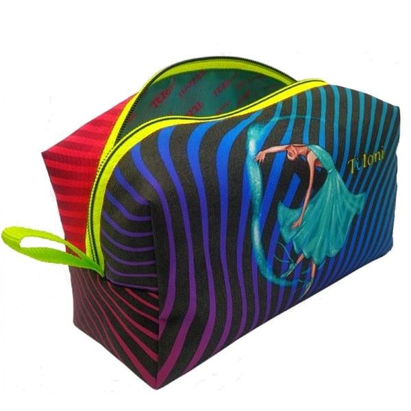 Косметичка Tuloni Wave UB-CB03 20x10x8см рожевий/Чорний (8585053828707)