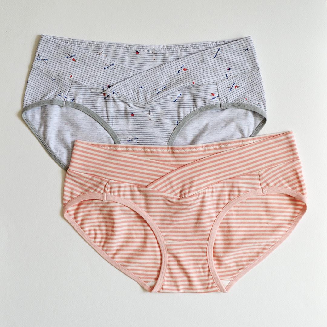 Набор трусиков для беременных р. L 2 шт Голубой/Розовый в полоску (002-001006L) Набор трусиков для беременных р. L 2 шт Голубой/Розовый в полоску (002-001006L)