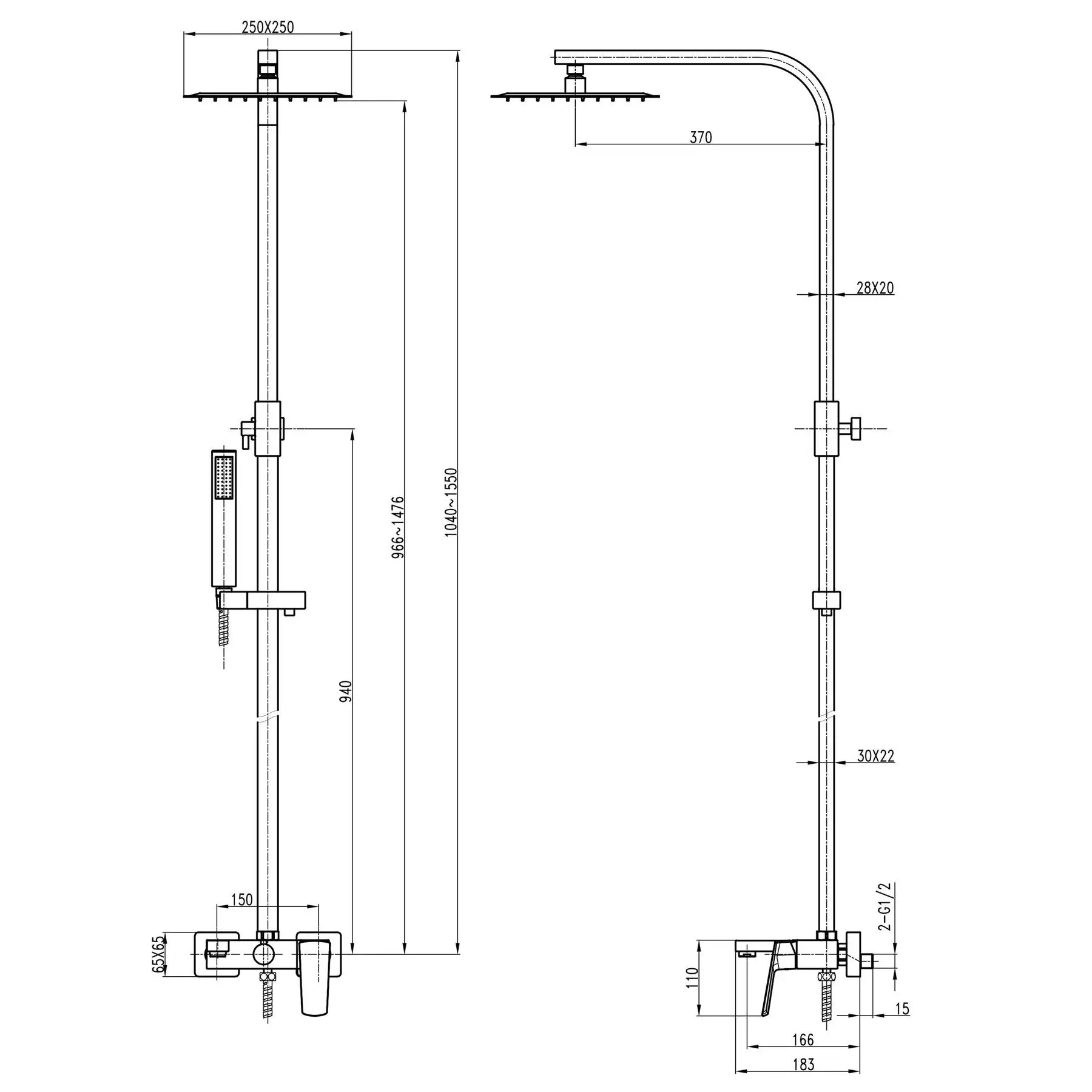 Душова система TOPAZ LEXI TL 21102-H57-00 (GSR-000020238) - фото 5