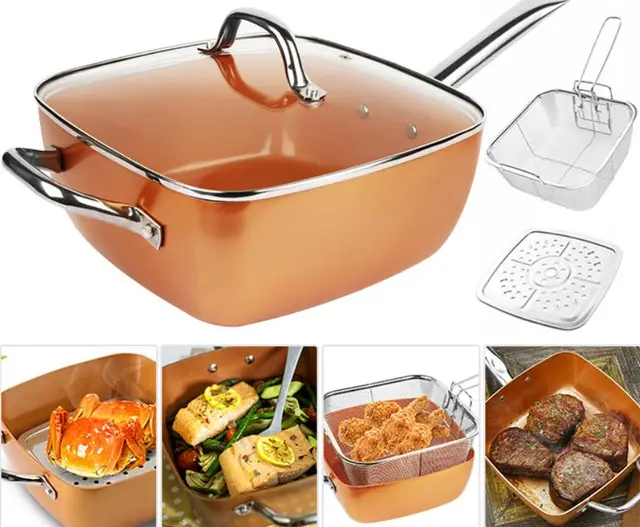 Сковородка фритюрница пароварка 5в1 (N-1405) - фото 2