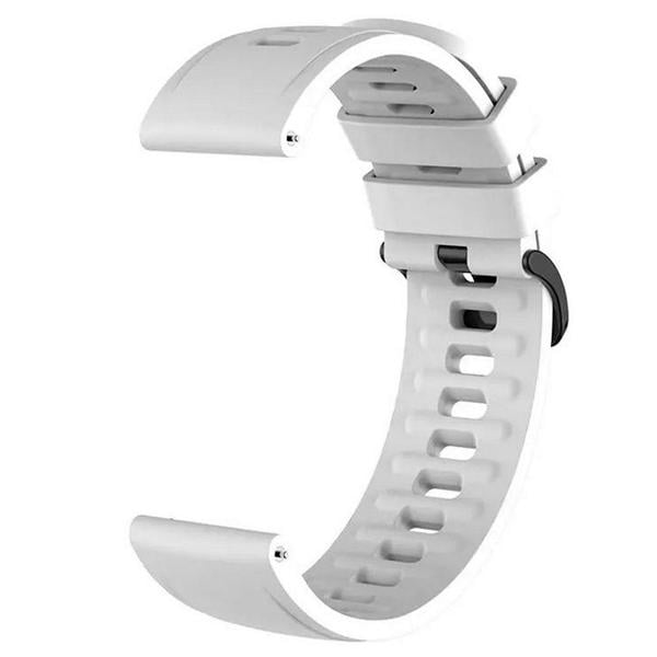 Ремінець силіконовий для Amazfit Haylou Huawei Samsung 22 мм White