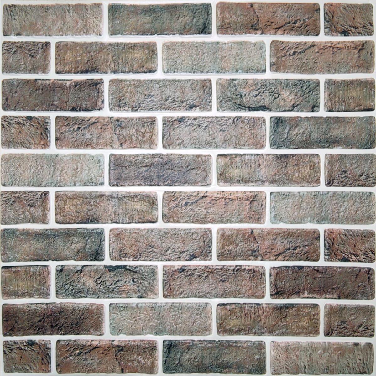 Панель 3D самоклеющаяся Sticker Wall под кирпич клинкер 700x700x6 мм Серый