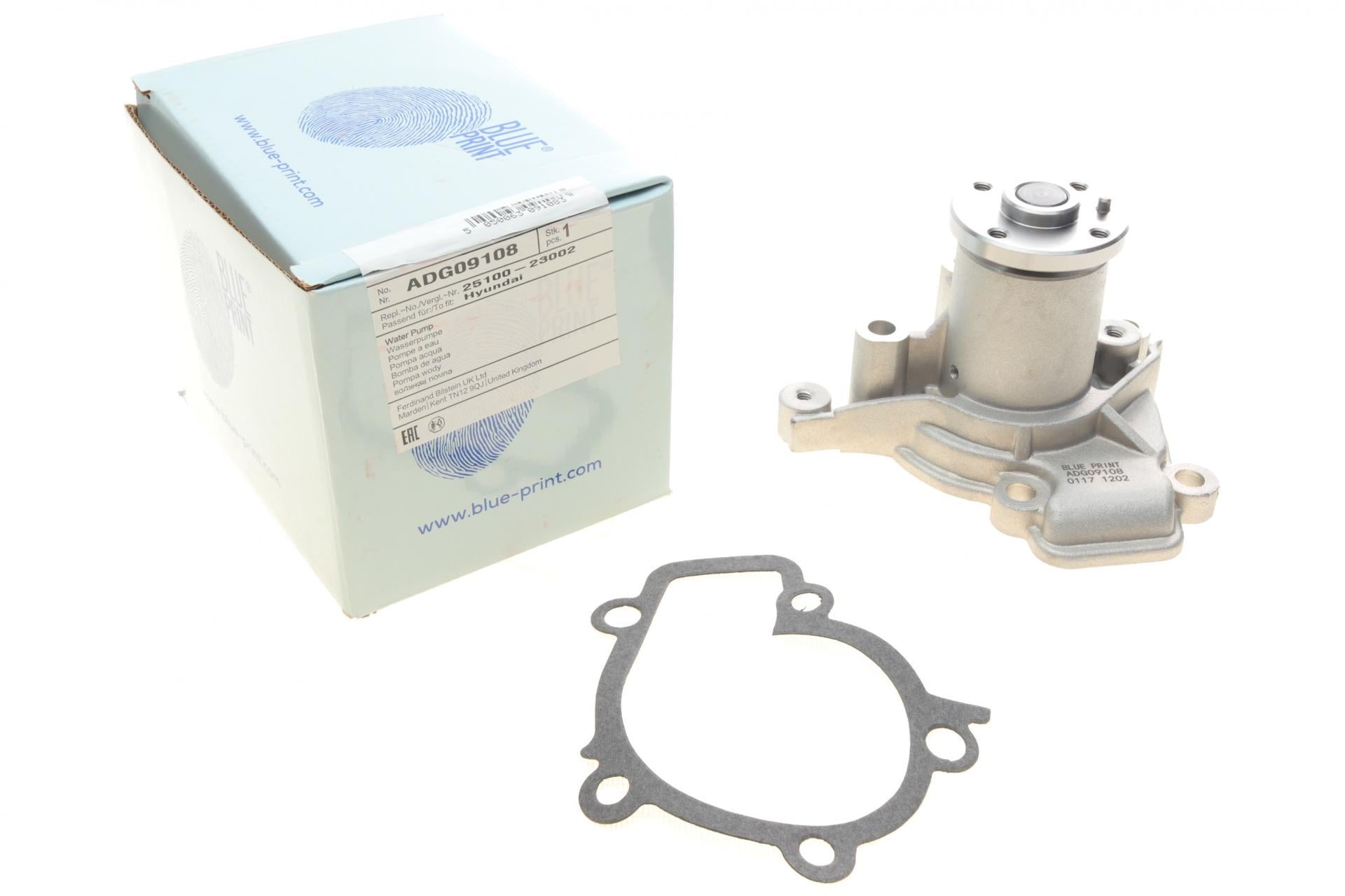 Помпа воды BLUE PRINT Hyundai Elantra/Tucson/i30/Matrix/Kia Sportage/Cee'd/Cerato 1.8/2.0/2.0 16V/CVVT 00- ADG09108