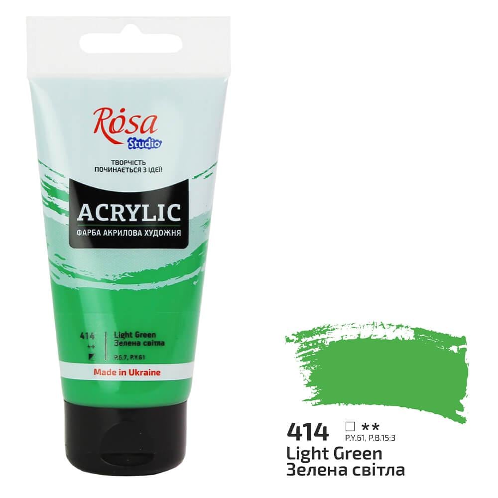 Акриловая краска Rosa Studio 414 75 мл Зеленый светлый (32241414)