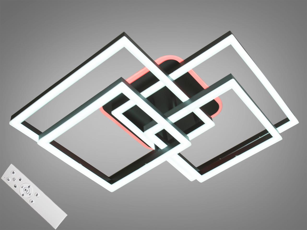 Люстра потолочная с димером LED 11015/2+2X BK 3col dim (2437587347)