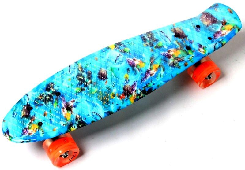 Пенниборд Penny Board Nemo с рисунком и светящимися колесами 57х15 см (504)