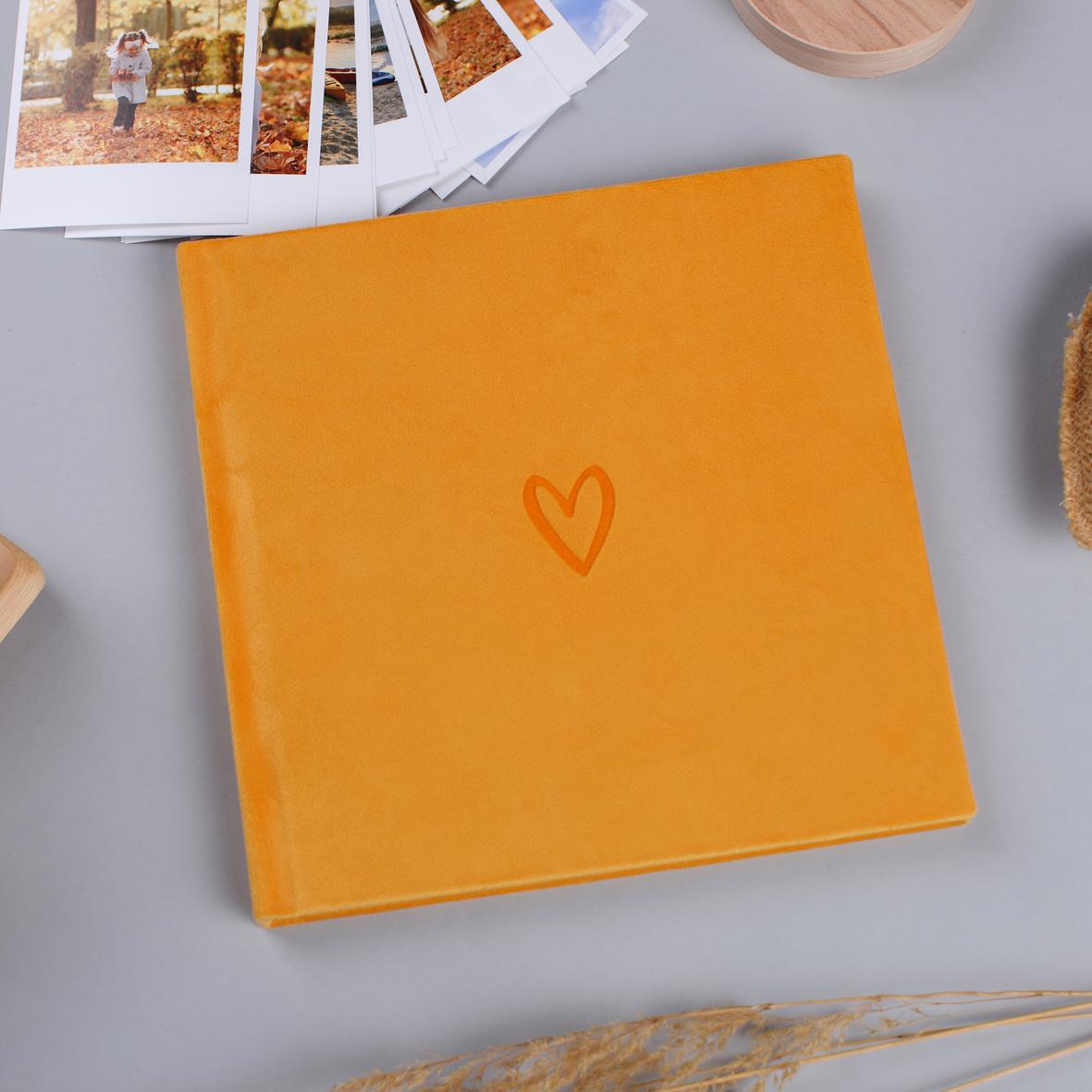 Альбом для фото з білими сторінками 23х23 см Жовтий (15017356)