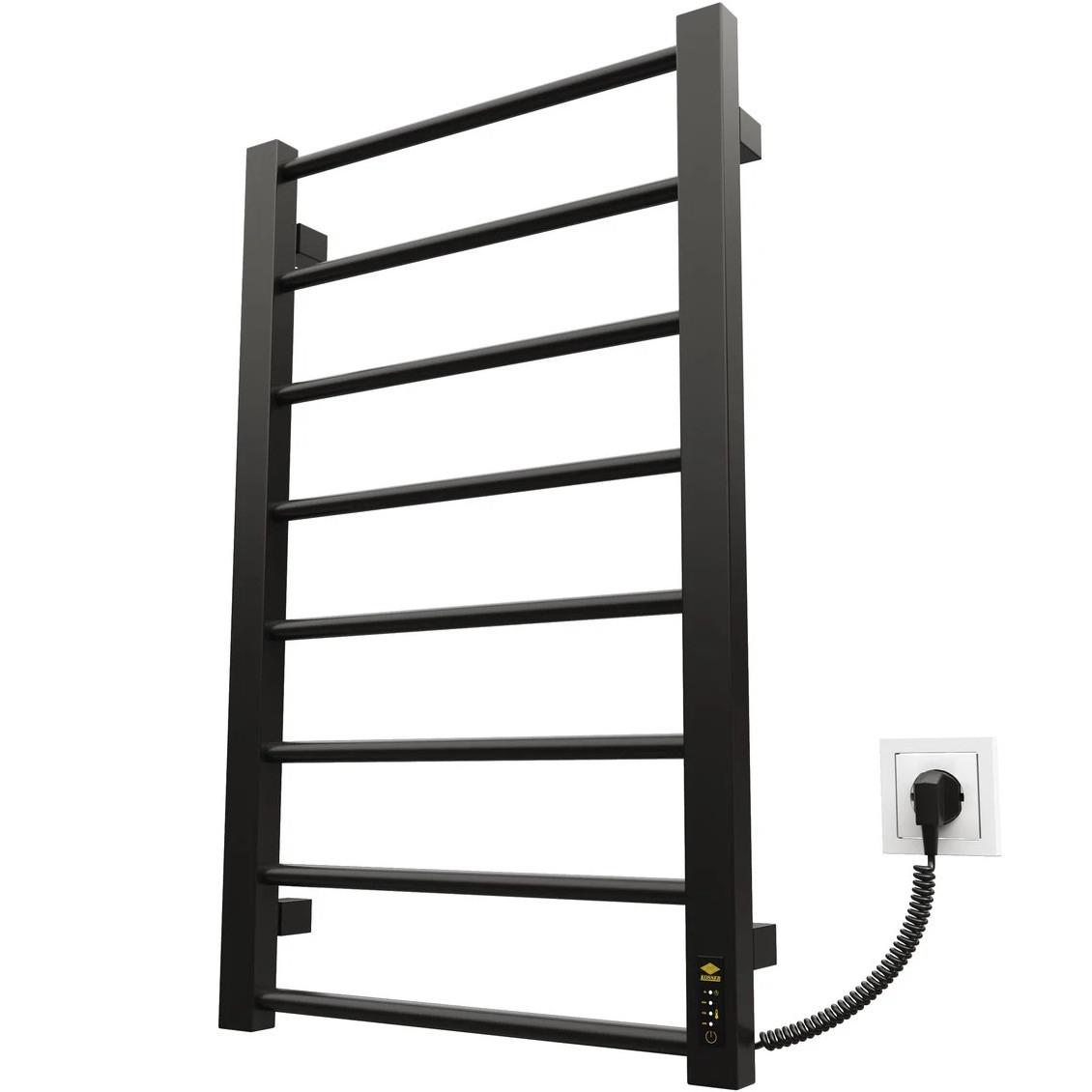 Рушникосушарка електрична KOSSER Лофт ER з таймером 800х500 мм Чорний