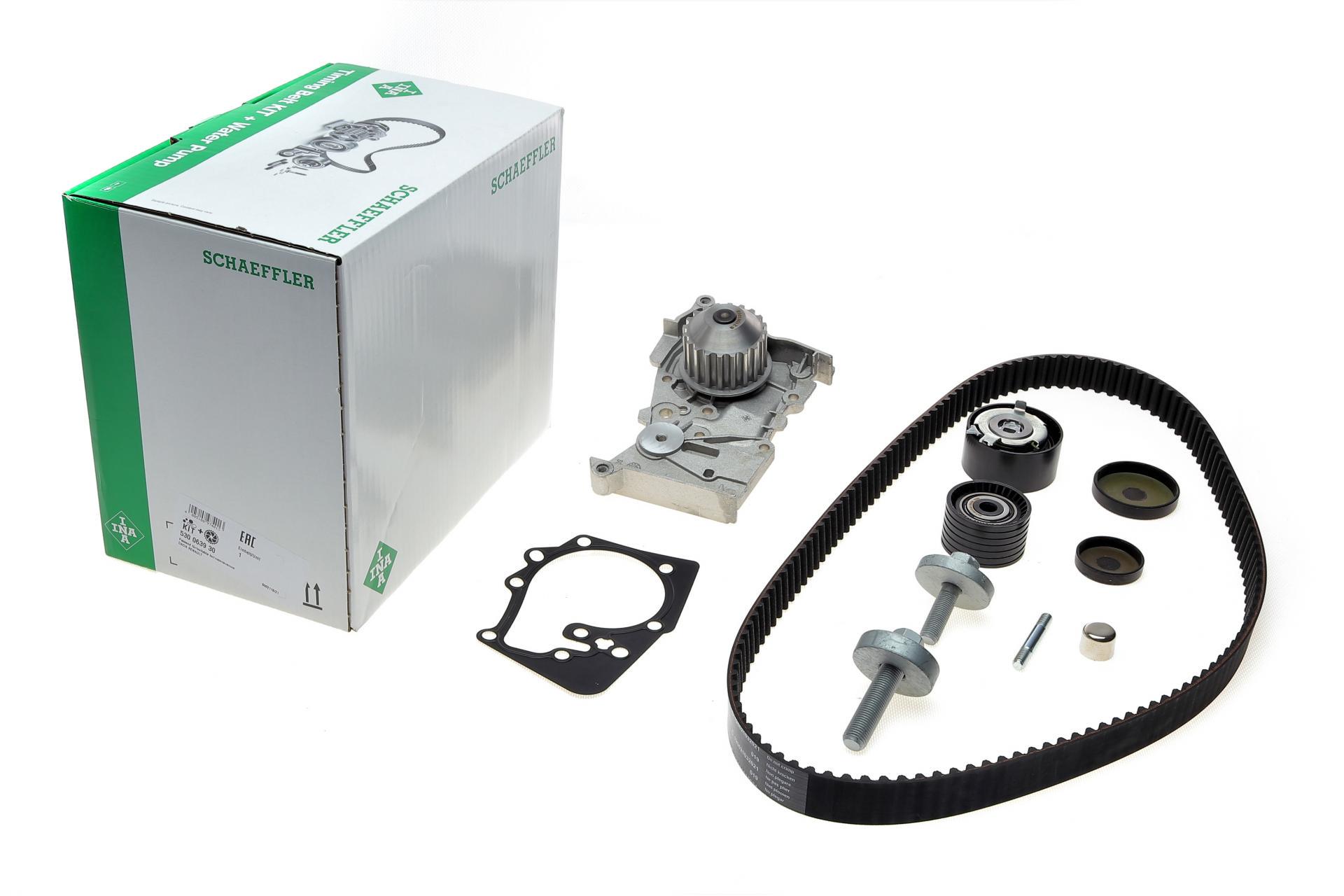 Комплект ГРМ и помпа INA Renault Megane III/Scenic III 1.6 16V 08-/81-83kw/K4M (530 0639 30)