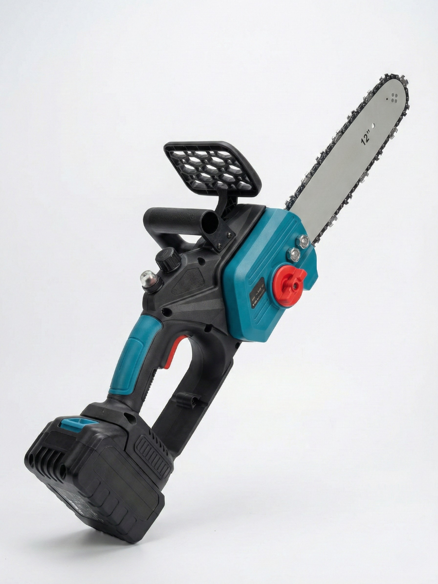 Электропила мини 12" 5000 об/мин 48V 48V 2 АКБ кейс Черный/Голубой (5836637784)