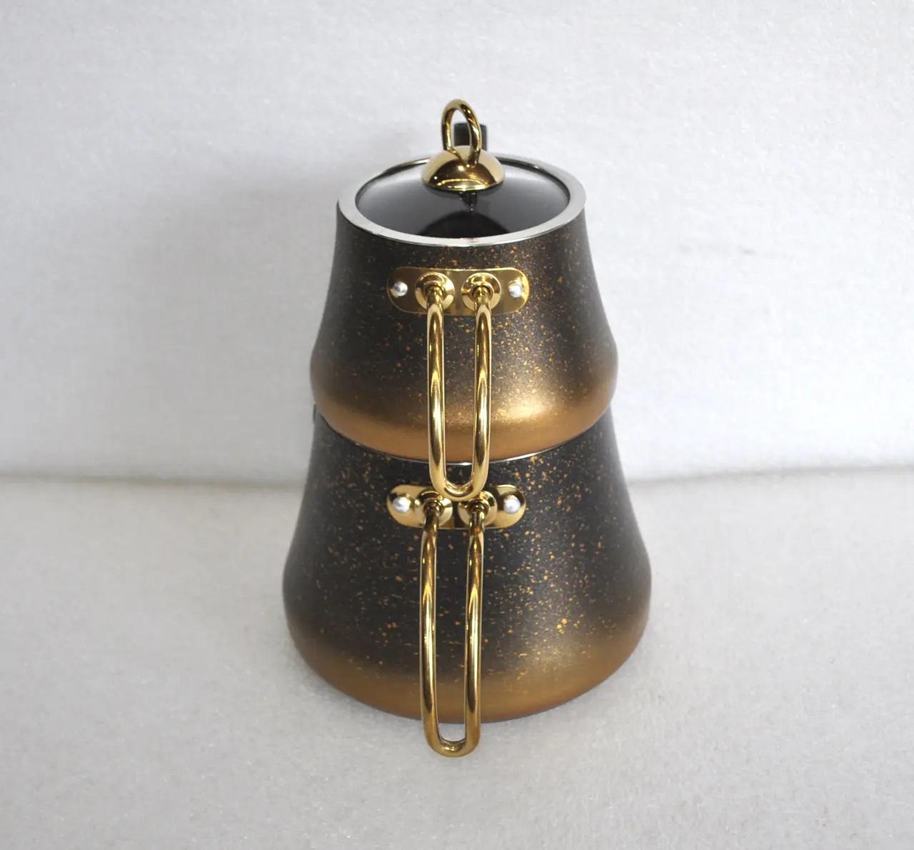 Чайник двухярусный O.M.S. Collection 8200 M 0,8/1,8 л Gold (88102) - фото 5 Чайник двухярусный O.M.S. Collection 8200 M 0,8/1,8 л Gold (88102) - фото 5