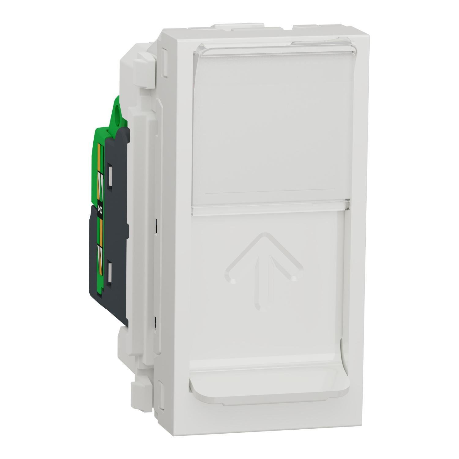 Розетка компьютерная Schneider Electric Unica New RJ45 категория 5 UTP 1 модуль Белый NU341018 (00000025809)