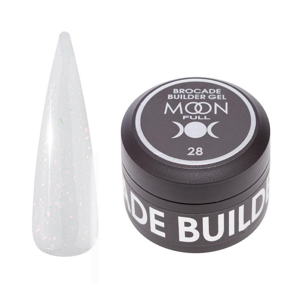 Гель для наращивания с поталью Moon Full Brocade Builder Gel №28 30 мл
