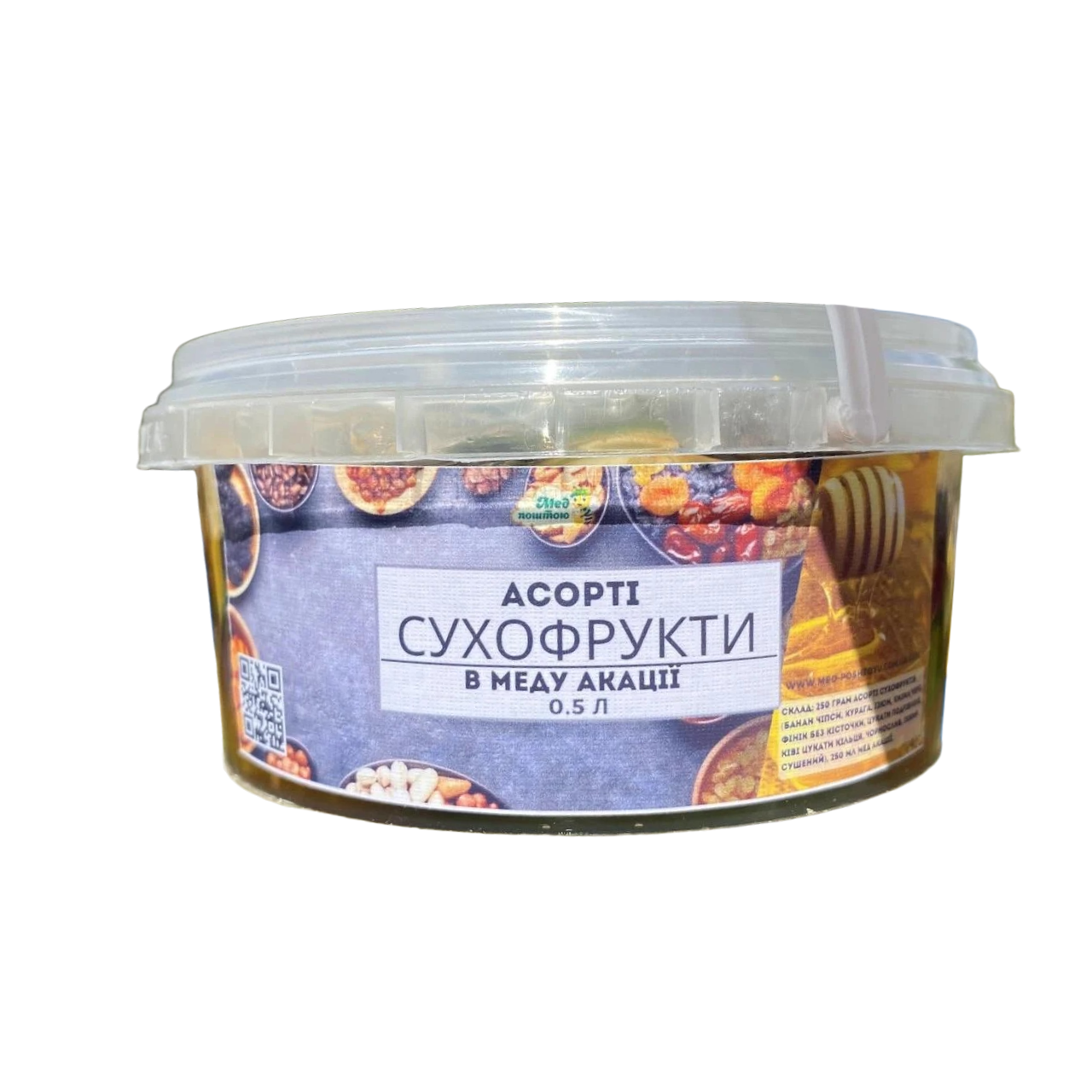 Мед акации/сухофрукты Ассорти 0,5 л 600 г (1443499308)