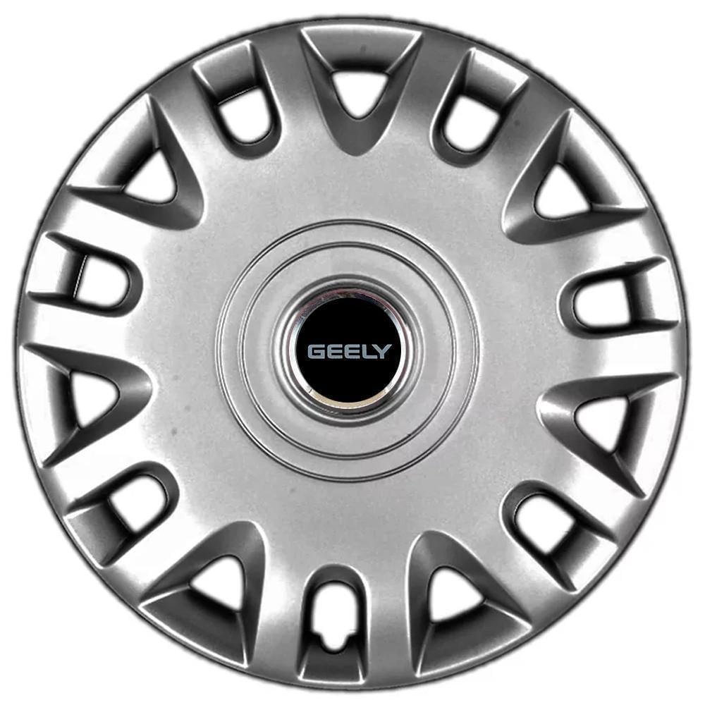 Колпаки SJS 333 с логотипом Geely R15 4 шт. Серебристый