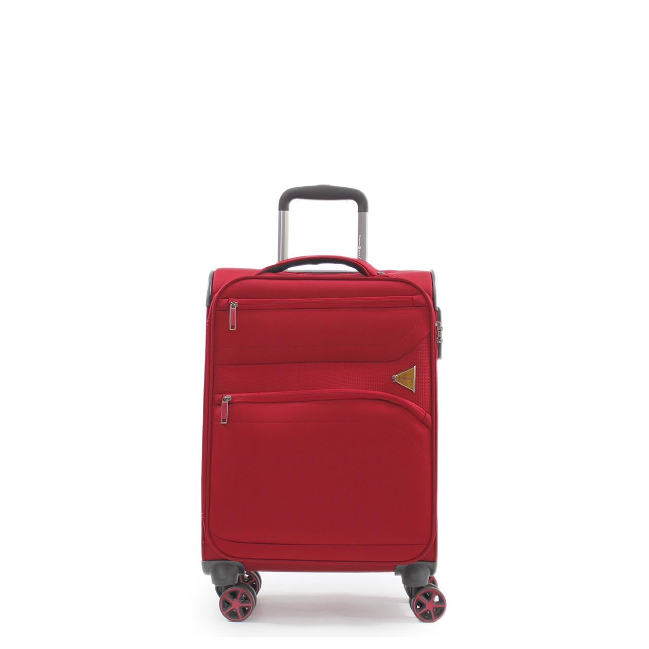Чемодан ручная кладь Snowball ткань S 55х37х20 см 35 л 2,7 кг Красный (21505)