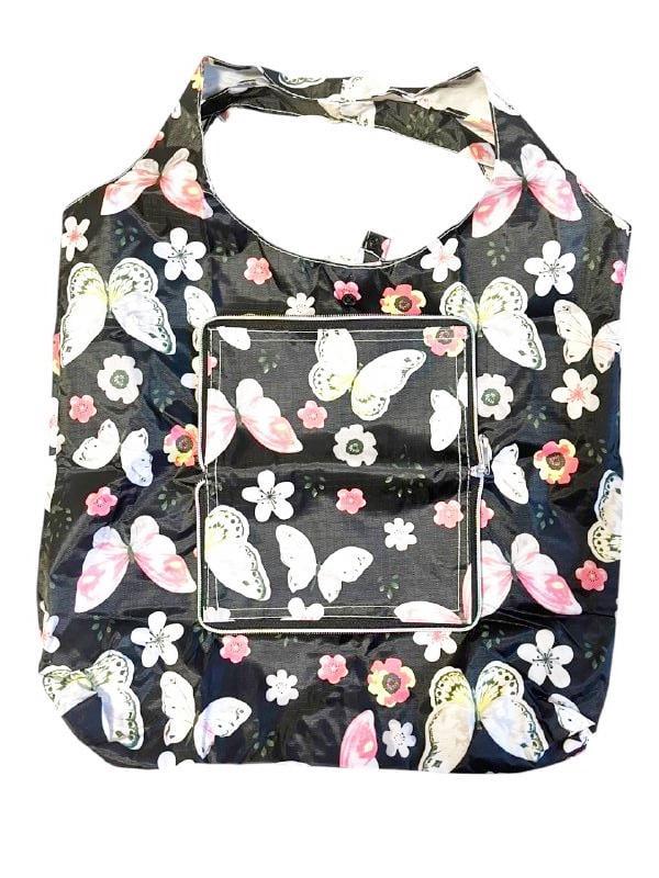 Сумка-шопер Бабочки складная 50x40x6 см (24789143)