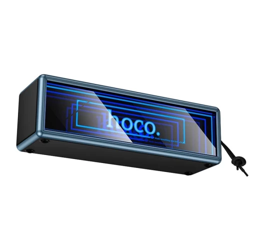 Колонка портативна Bluetooth Hoco HC40 Abyss Mirror Light Effect Black - фото 4