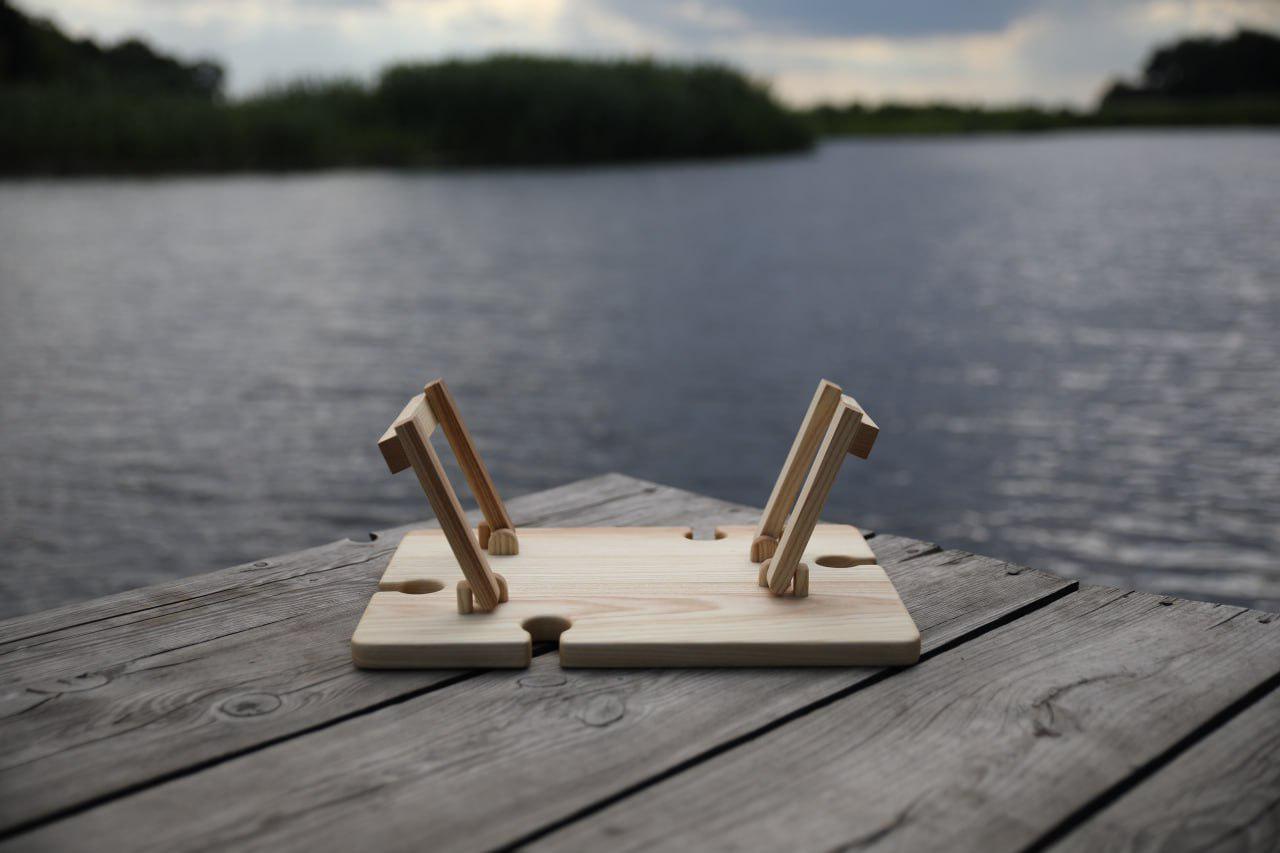 Столик винний поділений на 2 сектори 30х30х17 см (WDT-27.1) - фото 5 Столик винний поділений на 2 сектори 30х30х17 см (WDT-27.1) - фото 5