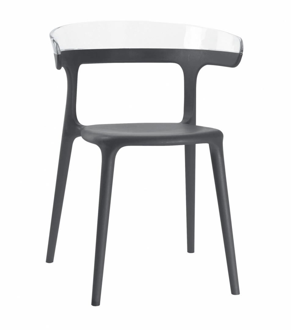 Кресло Litolan Papatya Luna Антрацит Прозрачный (DR001921)