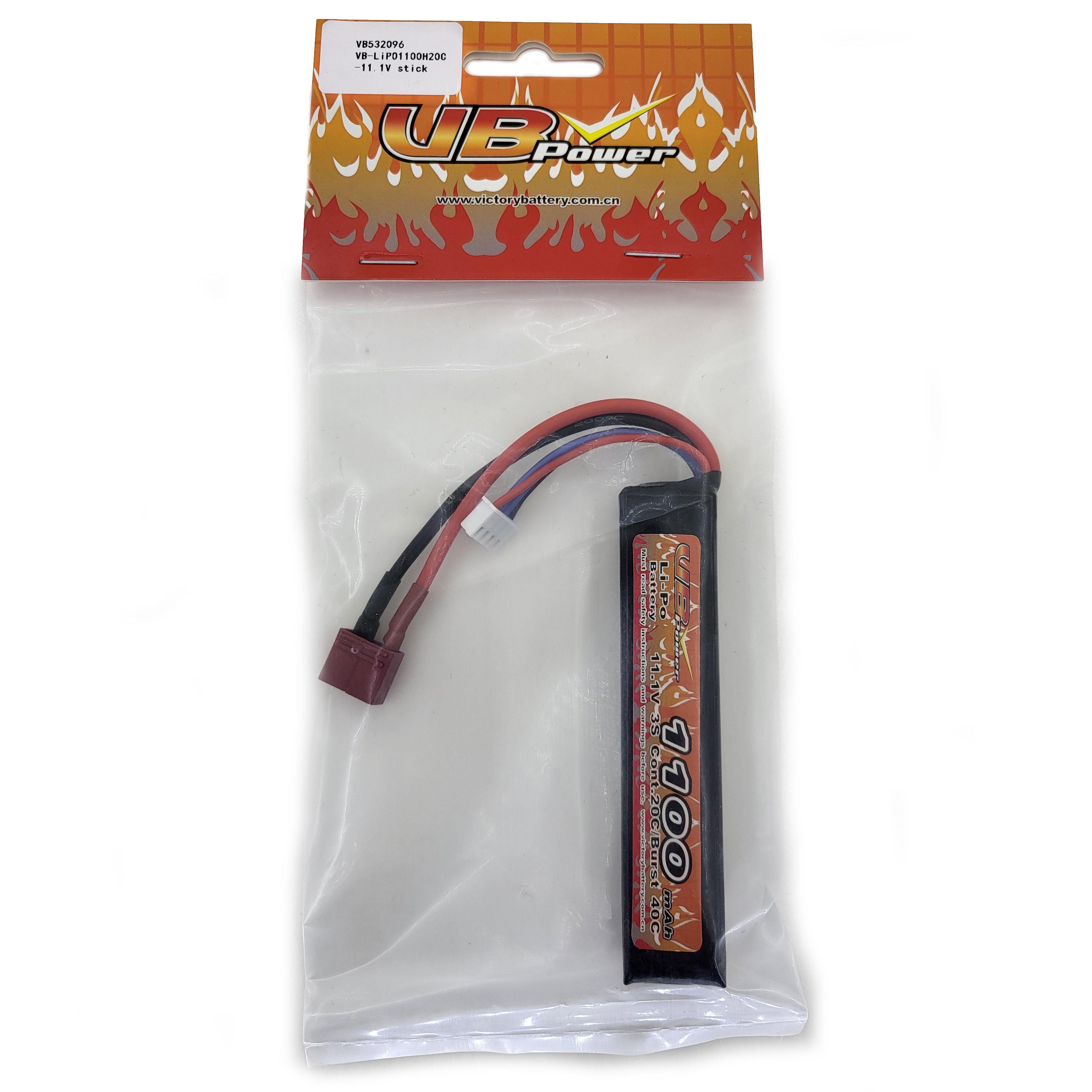 Акумулятор VB Power VB532096 для страйкболу Li-Pol 20-40C 11,1V 1100 mAh (14188464)