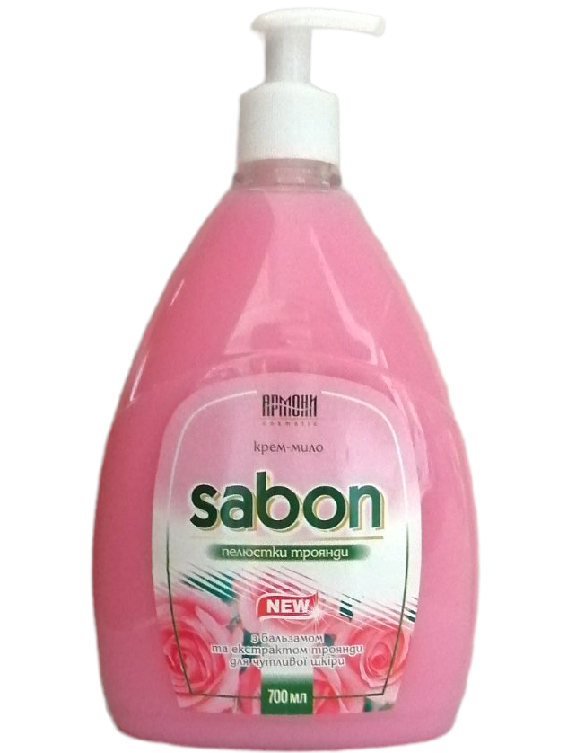 Крем-мыло жидкое АРМОНИ Sabon Лепестки Розы с дозатором 700 мл (8613)