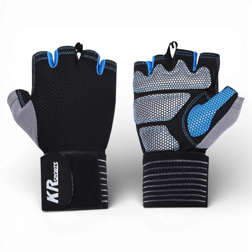 Перчатки без пальцев для фитнеса GDragon с напульсником микрофибра Синий (31594501) Перчатки без пальцев для фитнеса GDragon с напульсником микрофибра Синий (31594501)