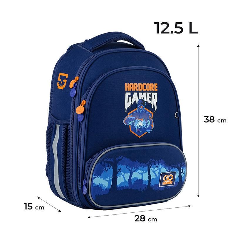 Рюкзак шкільний каркасний GoPack Education Game On 38x28x15 см 12,5 л Синій (GO24-597M-5) - фото 4