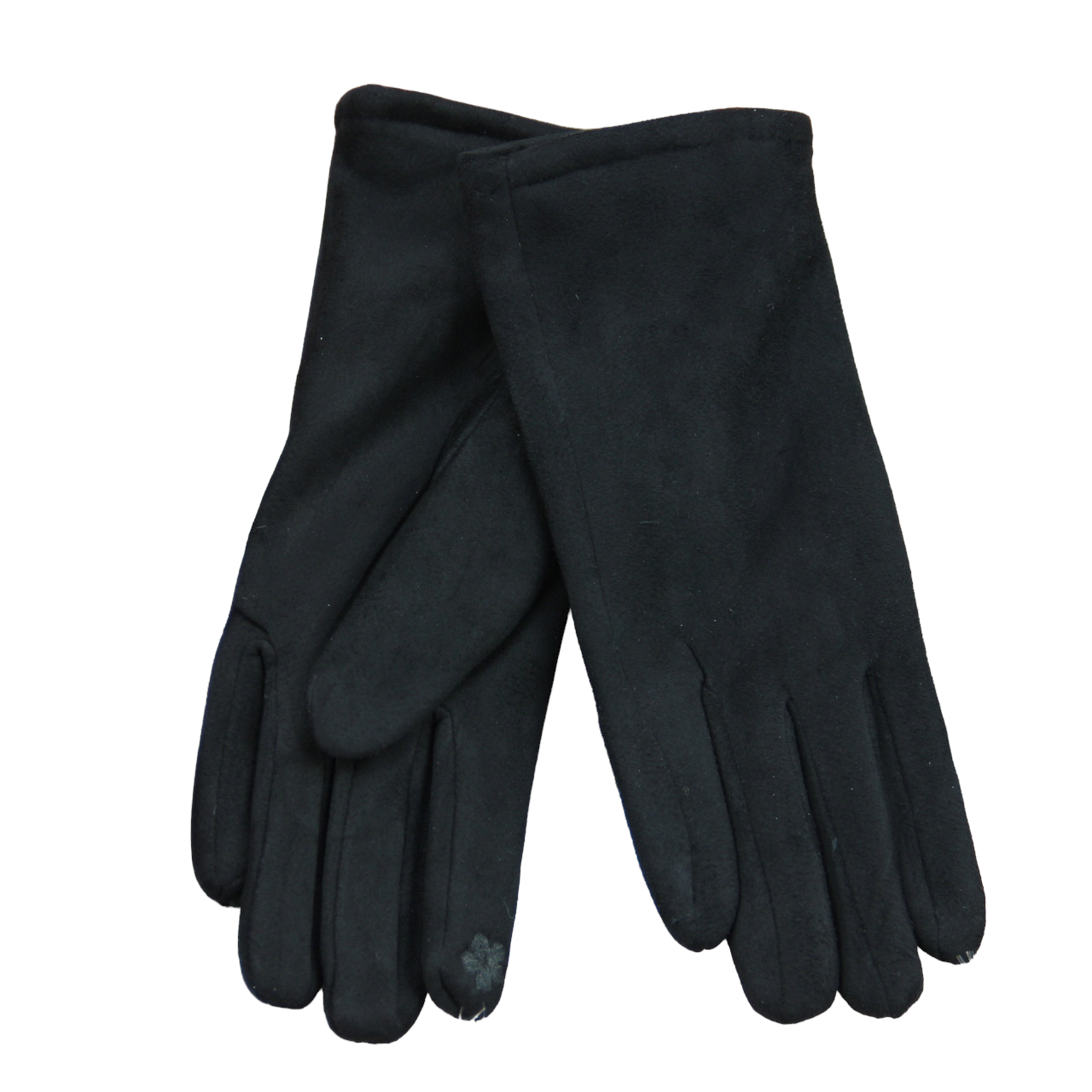 Перчатки женские сенсорные велюровые на меху однотонные M-L (33969)