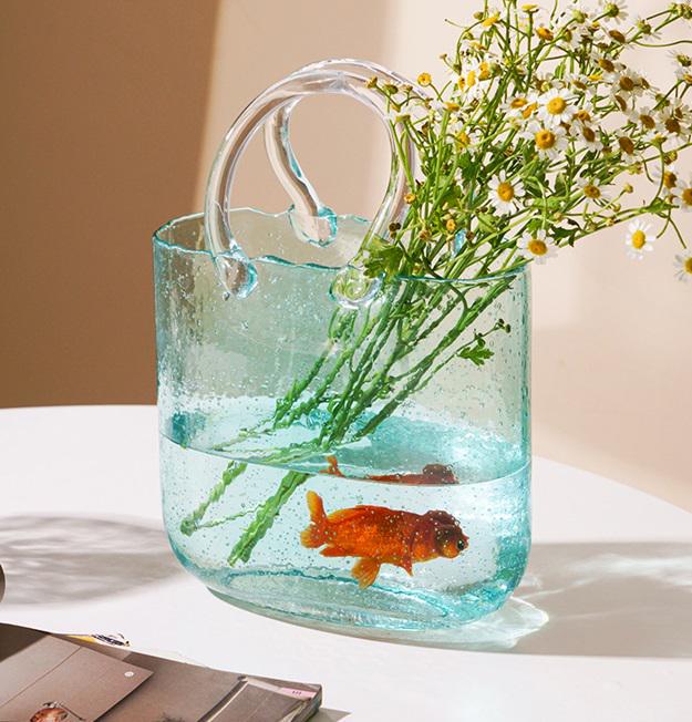 Ваза скляна 18660 19,5х28 см Блакитний (5011895) - фото 3 Ваза скляна 18660 19,5х28 см Блакитний (5011895) - фото 3