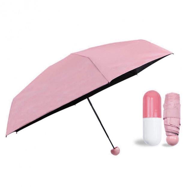 Мини-зонтик Capsule Umbrella-mini Designer All Seasons Black/Pink - фото 3