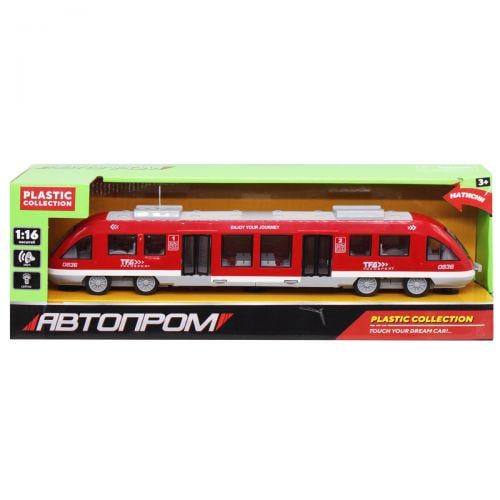Электричка Автопром 43х9х6 см Red (173625)