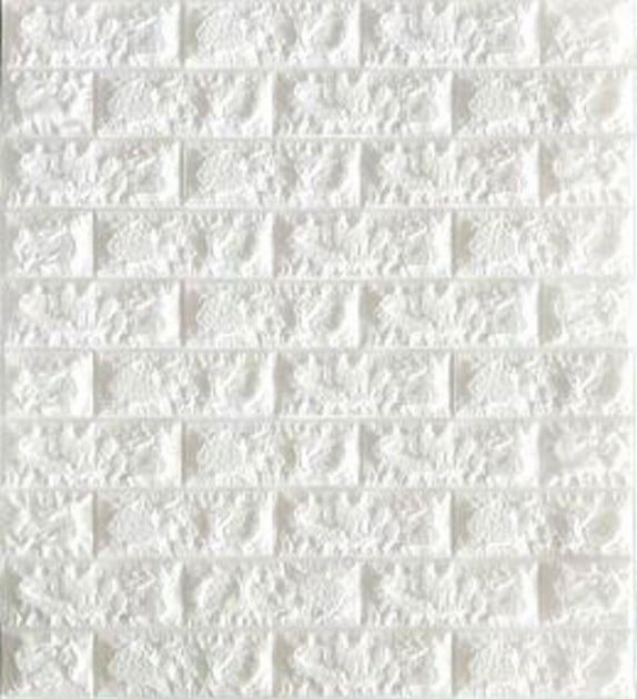 Самоклеящаяся 3D панель Sticker Wall 700x770x7 мм Белый кирпич (00143)