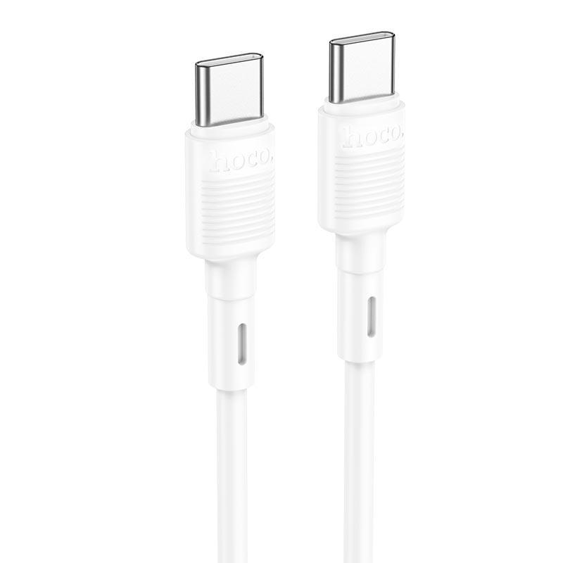 Кабель для зарядки Hoco Type-C to Type-C Victory charging data cable X83 1 м 60W 3A Білий