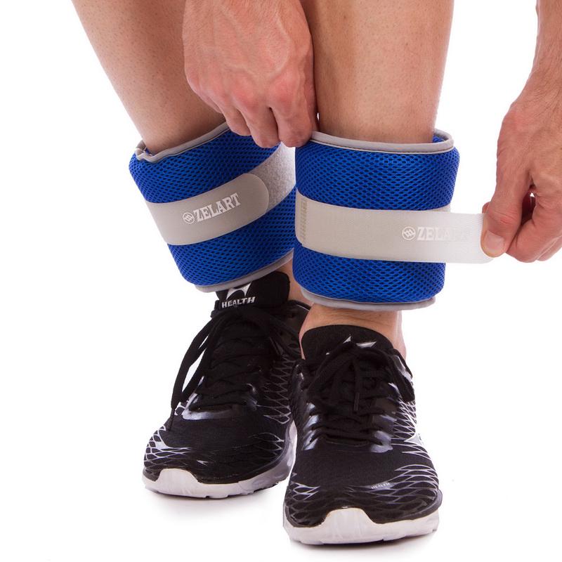 Утяжелители-манжеты водонепроницаемые Zelart FI-7210-4 2x2 кг Синий/Серый (DR003581) - фото 3 Утяжелители-манжеты водонепроницаемые Zelart FI-7210-4 2x2 кг Синий/Серый (DR003581) - фото 3