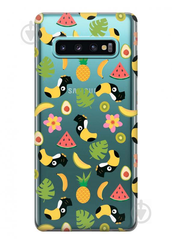 Чехол iSwag для Samsung Galaxy S10 Plus Летний клипарт (H467)