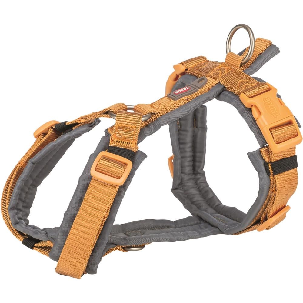 Шлей трекінговий для собак Trixie Premium M 53-64 см 20 мм Помаранчево-сірий (1997229)