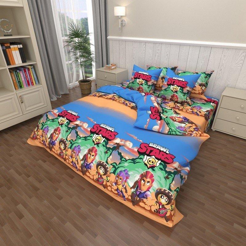 Комплект постельного белья подростковый ТМ Україночка Stars ранфорс 9985560 Серый (DR013134)